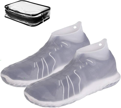 Reusable Silicone Waterproof Shoe Covers with Carrying Bag, No-Slip Silicone Rubber Shoe Protectors for Kids,Men and Women
